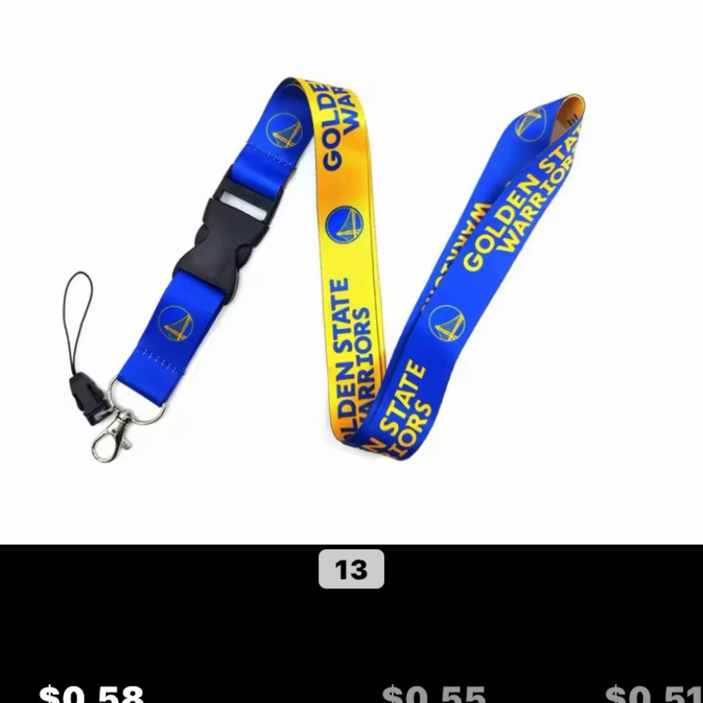 GOLDEN STATE WARRIORS NBA LANYARD
